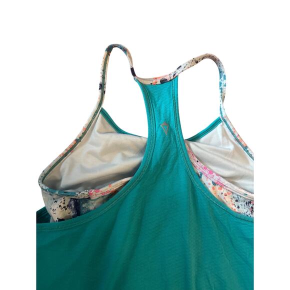 Girls 10 Ivivva Lululemon Athletica Double Dutch Layered Tank Top Active Gym Run - Picture 4 of 5